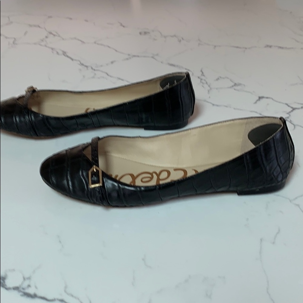 Sam Edelman crocodile flats with buckle size 9